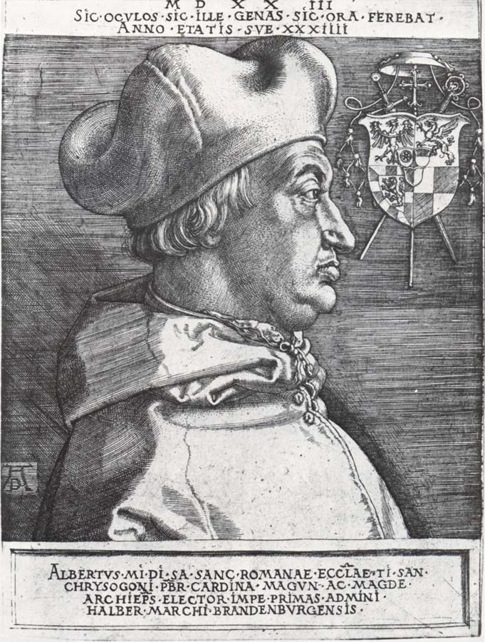 Cardinal Albrecht of Bran-Denburg in portrait